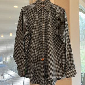 Green and Black IZOD Checkered Dress Shirt